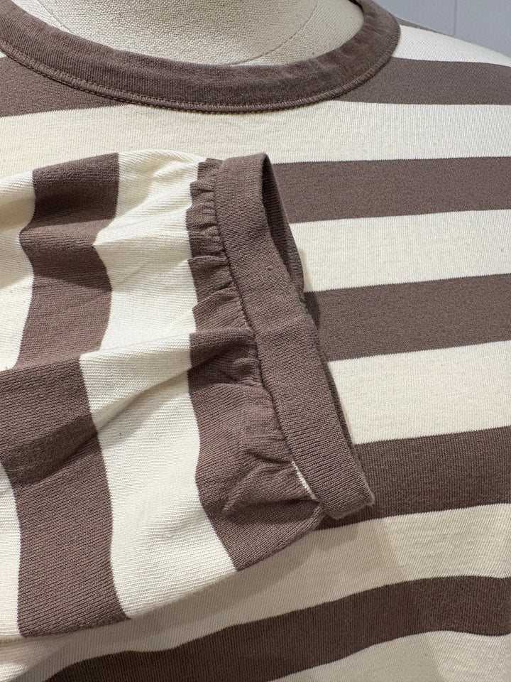 EDORA JERSEY STRIPE TOP - VELVET