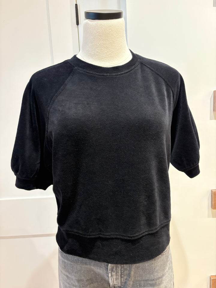 AVIS COTTON VELOUR TOP - VELVET