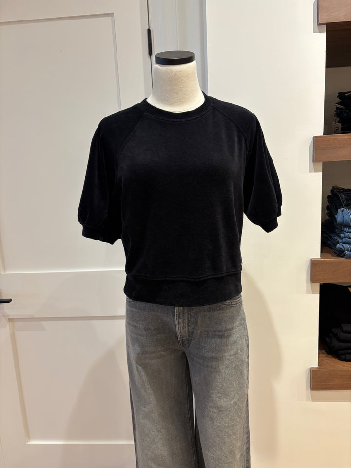 AVIS COTTON VELOUR TOP - VELVET