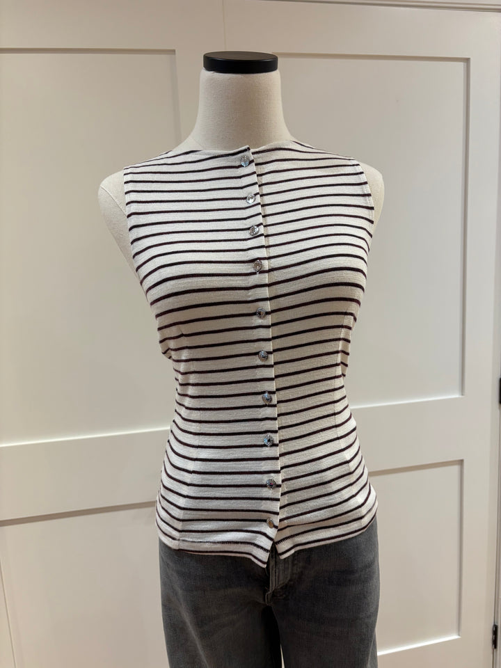 THE KNIT STRIPE BOATNECK TANK - RAG & BONE