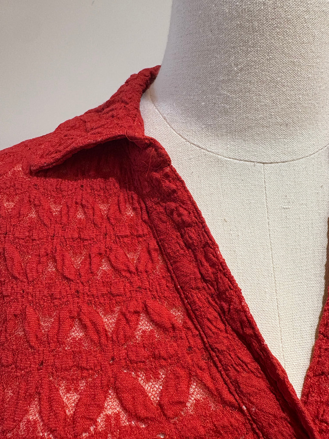 DREAMGIRL LACE BUTTON UP TOP (RED ENERGY) - SANCTUARY