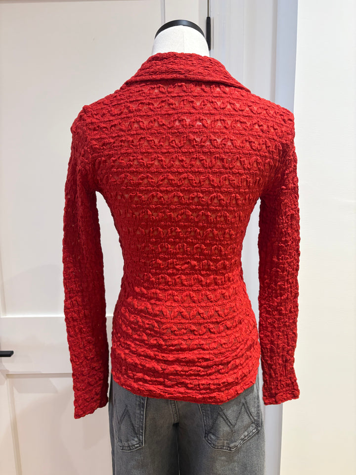 DREAMGIRL LACE BUTTON UP TOP (RED ENERGY) - SANCTUARY