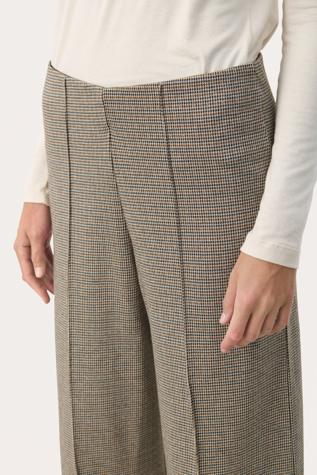ILISAN PULL-ON TROUSER (BROWN CHECK) - PART TWO