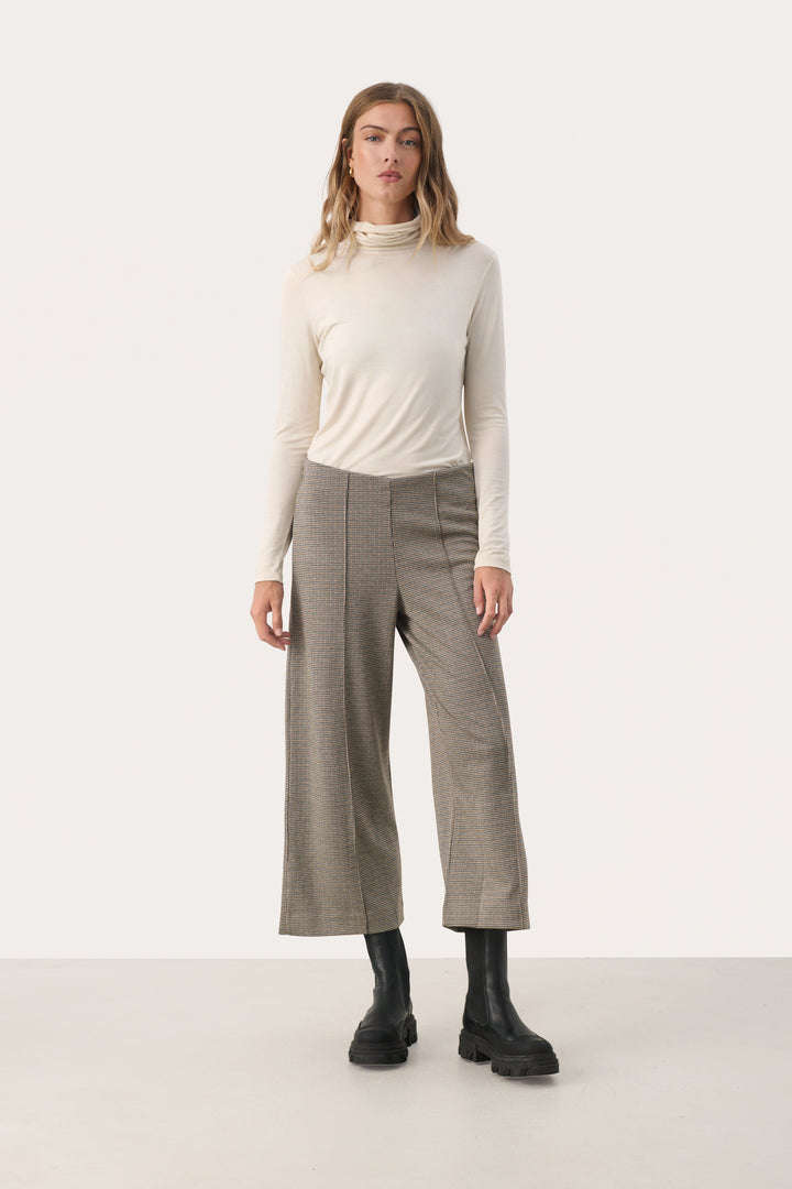 ILISAN PULL-ON TROUSER (BROWN CHECK) - PART TWO