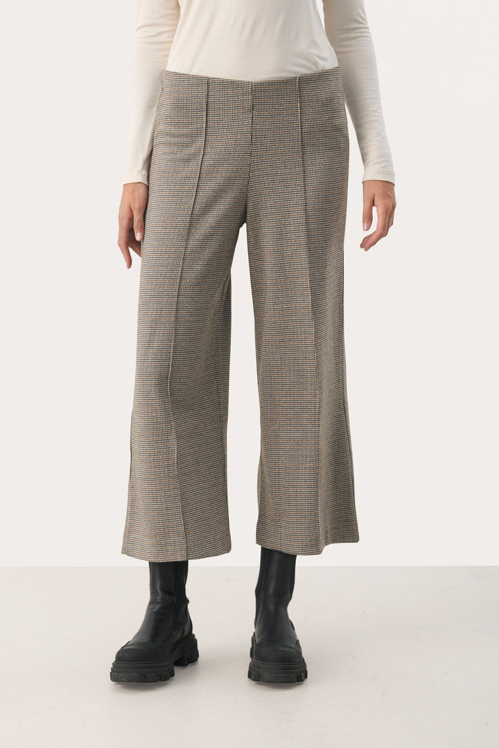 ILISAN PULL-ON TROUSER (BROWN CHECK) - PART TWO