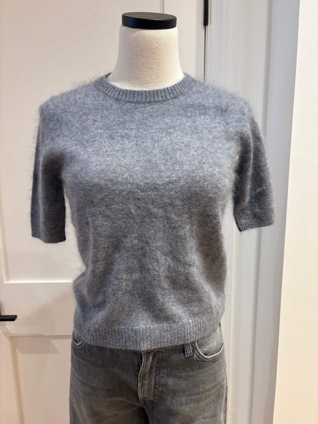 CROPPED SHORT SLEEVE CREWNECK - AUTUMN CASHMERE