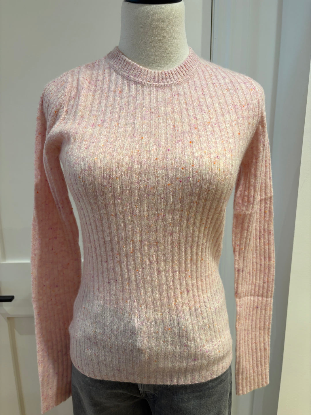 RIBBED CREW LONG SLEEVE - AUTUMN CASHMERE