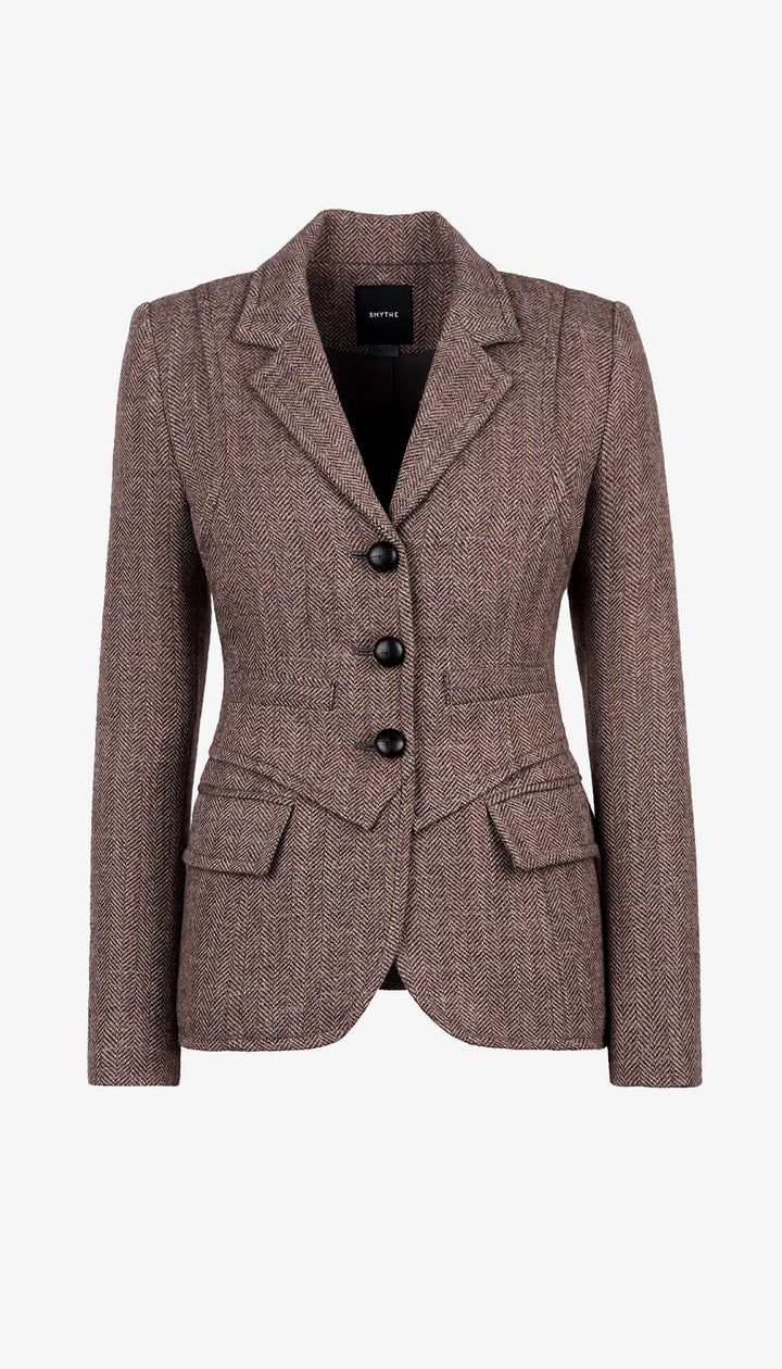 THREE BUTTON BLAZER (GREIGE) - SMYTHE