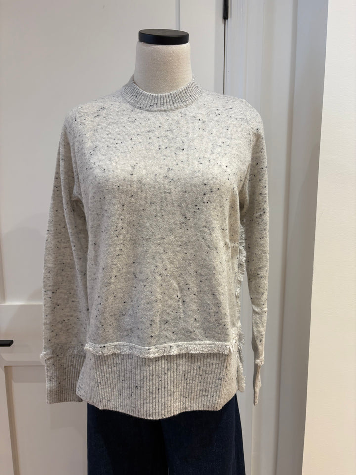 FRINGE CREW WITH SIDE SLITS (HUSKY) - AUTUMN CASHMERE