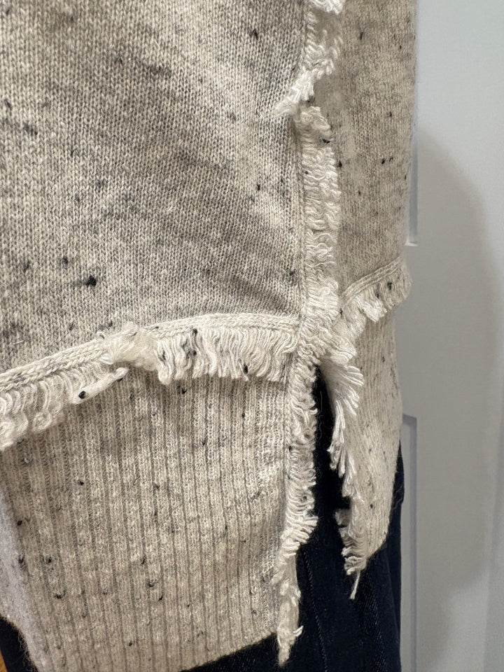FRINGE CREW WITH SIDE SLITS (HUSKY) - AUTUMN CASHMERE