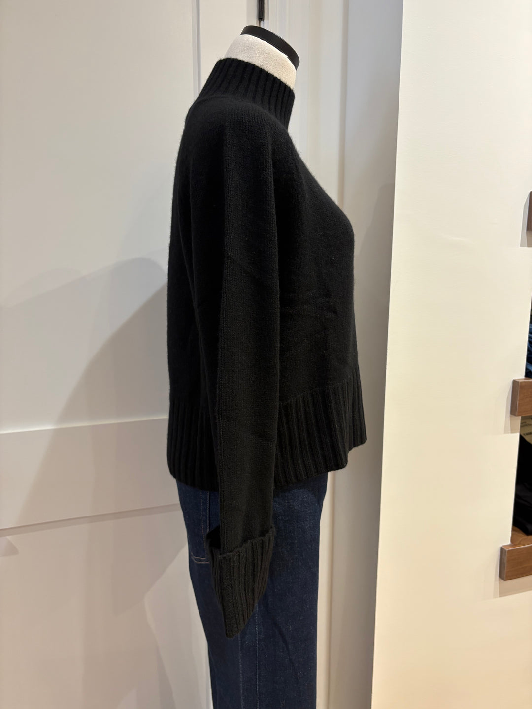 6-PLY CUFFED SOLID BOXY MOCK NECK SWEATER - AUTUMN CASHMERE