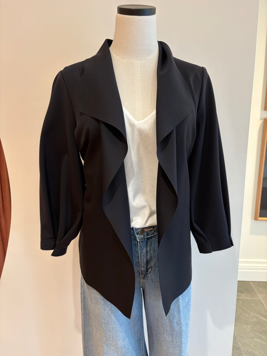 RAW EDGE BELTED JACKET (BLACK) - IRIS SETLAKWE