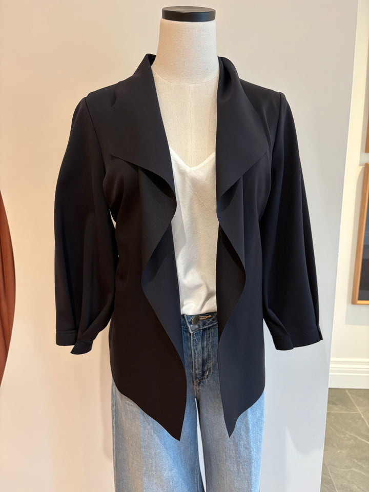 RAW EDGE BELTED JACKET (BLACK) - IRIS SETLAKWE
