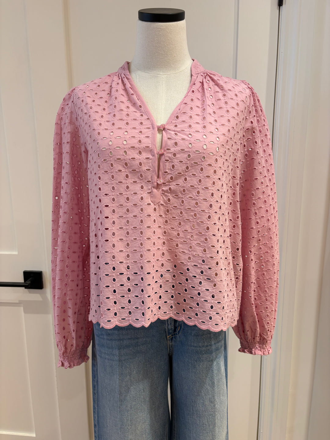 TAZZIN EMBO BLOUSE (FRAGRANT LILAC) - MOS MOSH