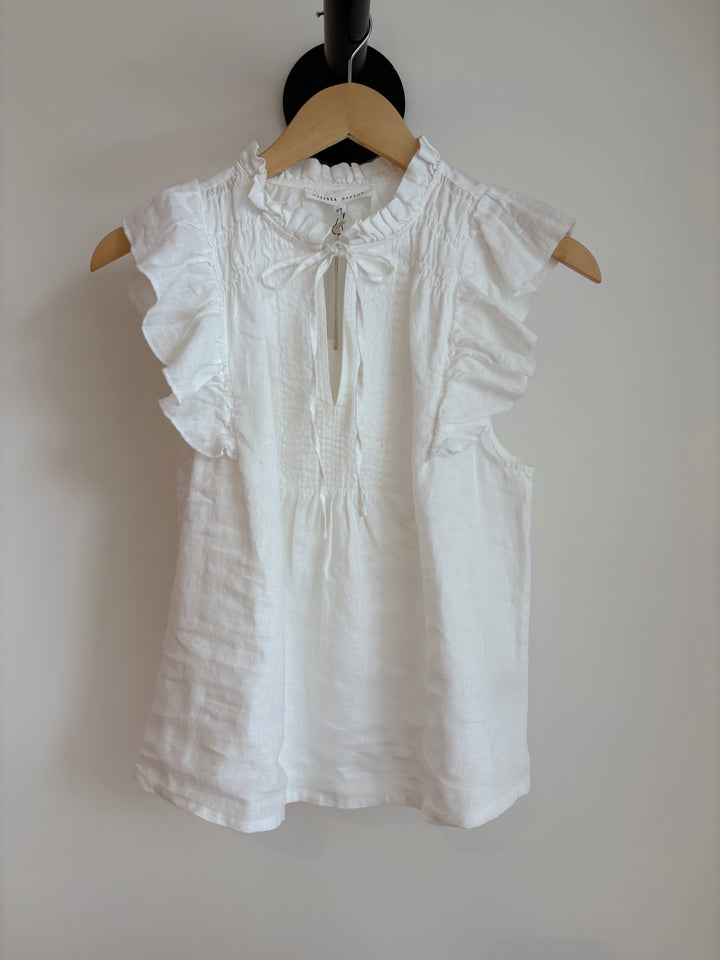 REN LINEN FRILL TOP - MELISSA NEPTON