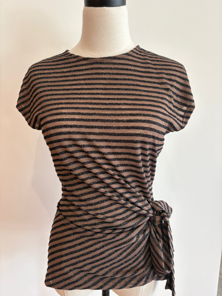 GABBIE TOP (ONXY COCOA STRIPE) - RAILS