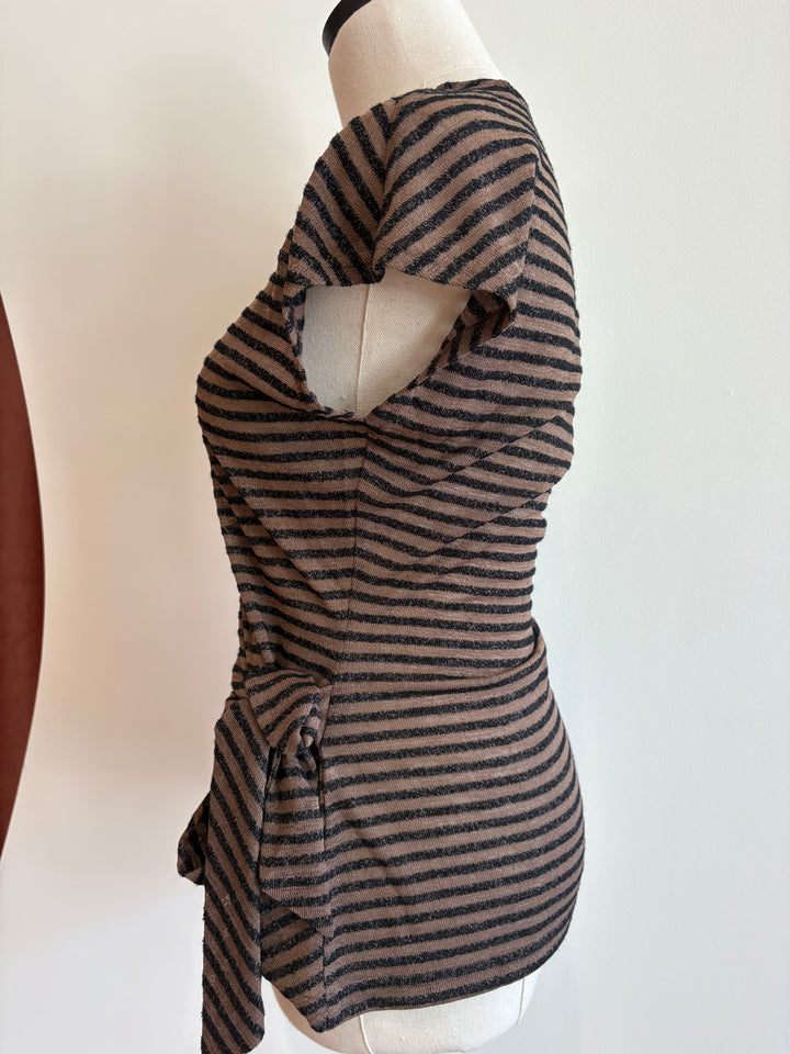 GABBIE TOP (ONXY COCOA STRIPE) - RAILS
