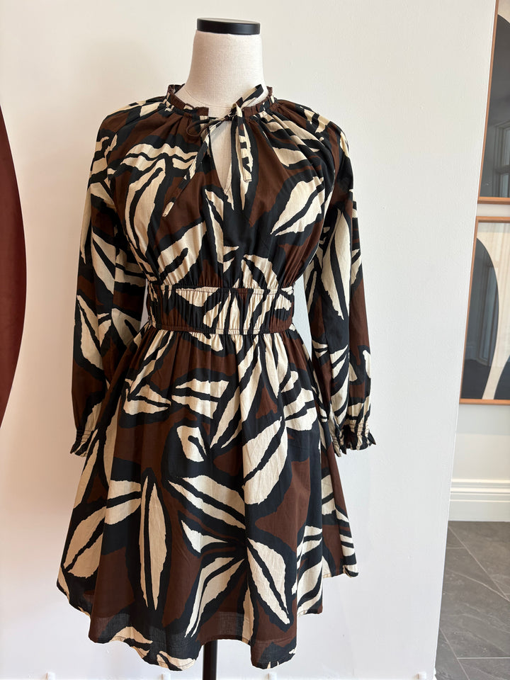 HEDLEY DRESS (COCOA FLORAL) - RAILS