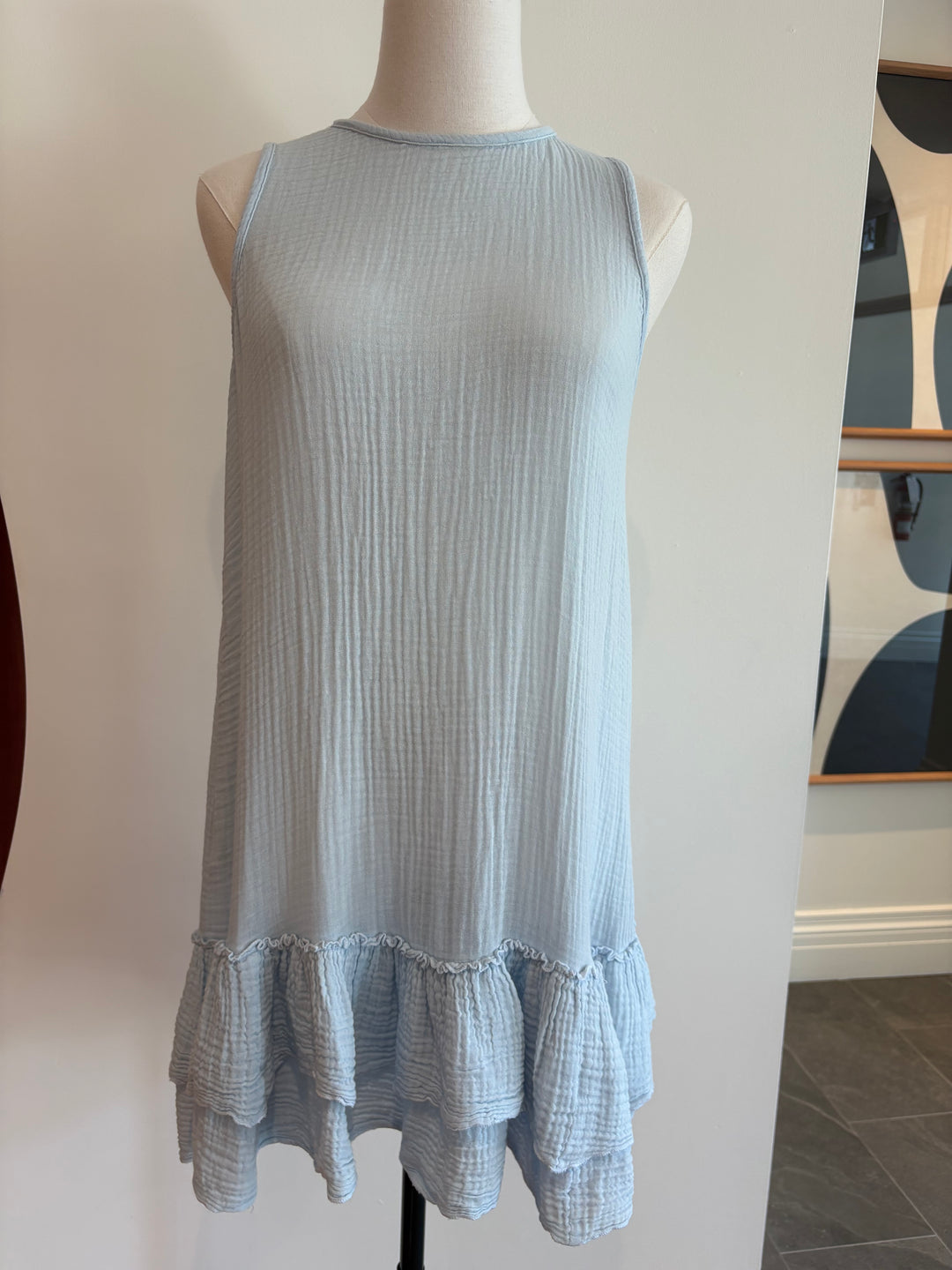 DHALIAH RUFFLE MINI DRESS (SPLASH) - MICHAEL STARS