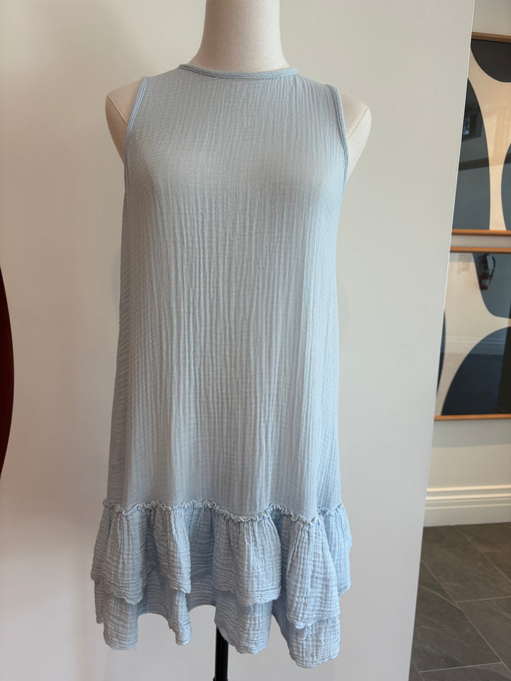 DHALIAH RUFFLE MINI DRESS (SPLASH) - MICHAEL STARS