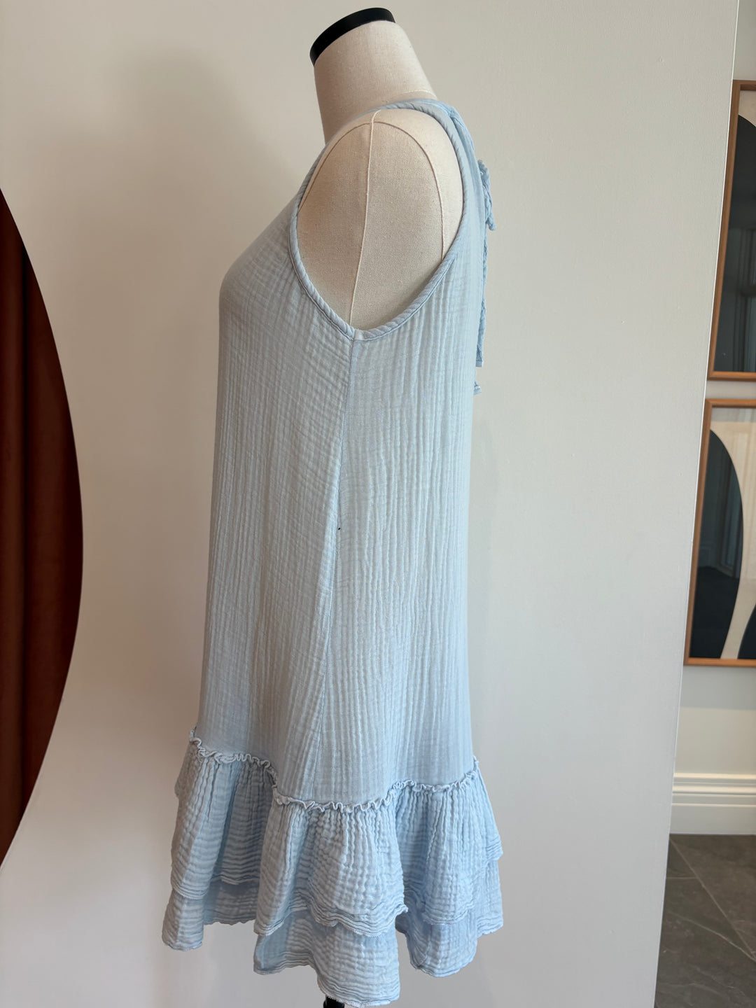 DHALIAH RUFFLE MINI DRESS (SPLASH) - MICHAEL STARS