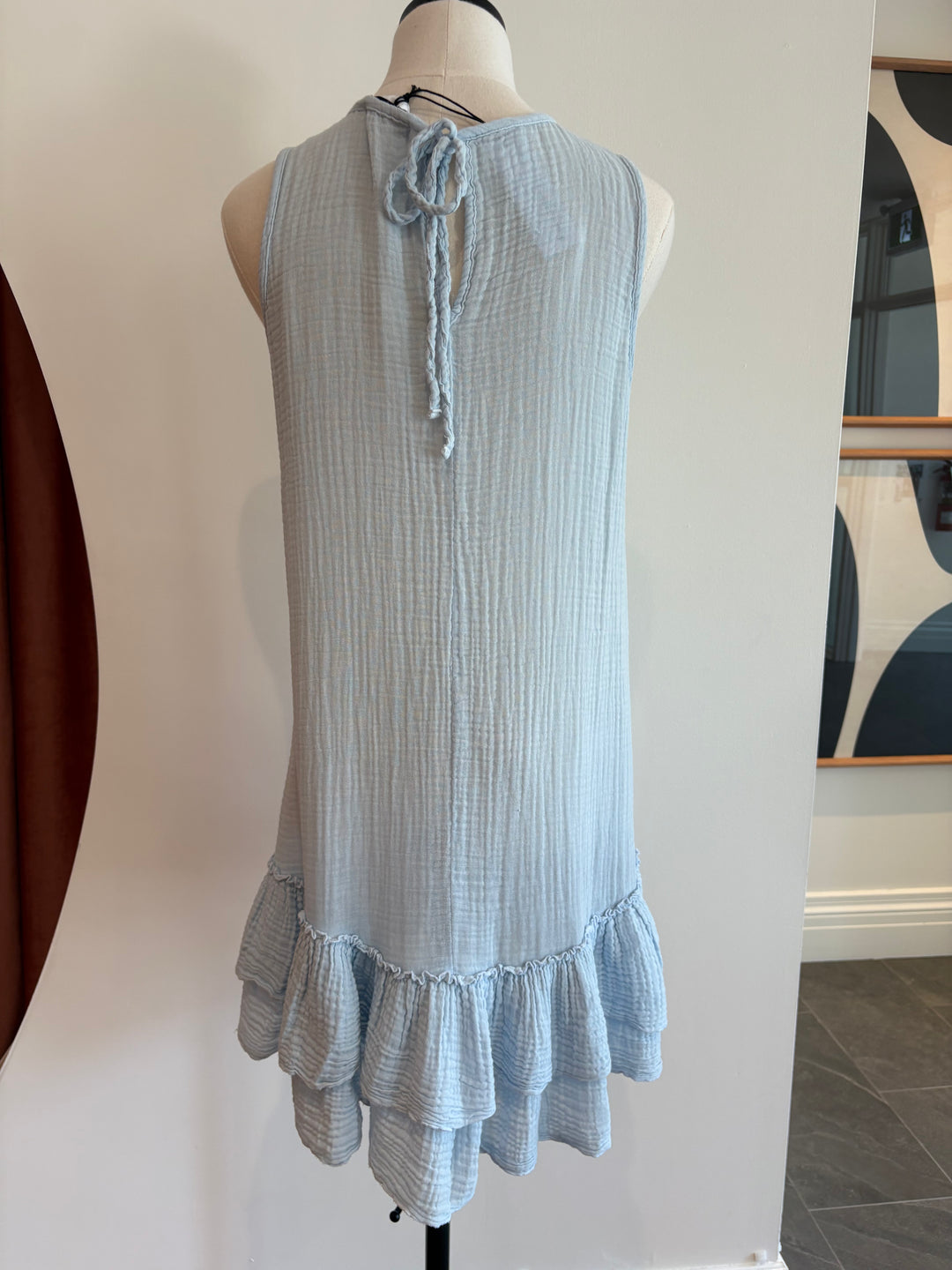 DHALIAH RUFFLE MINI DRESS (SPLASH) - MICHAEL STARS