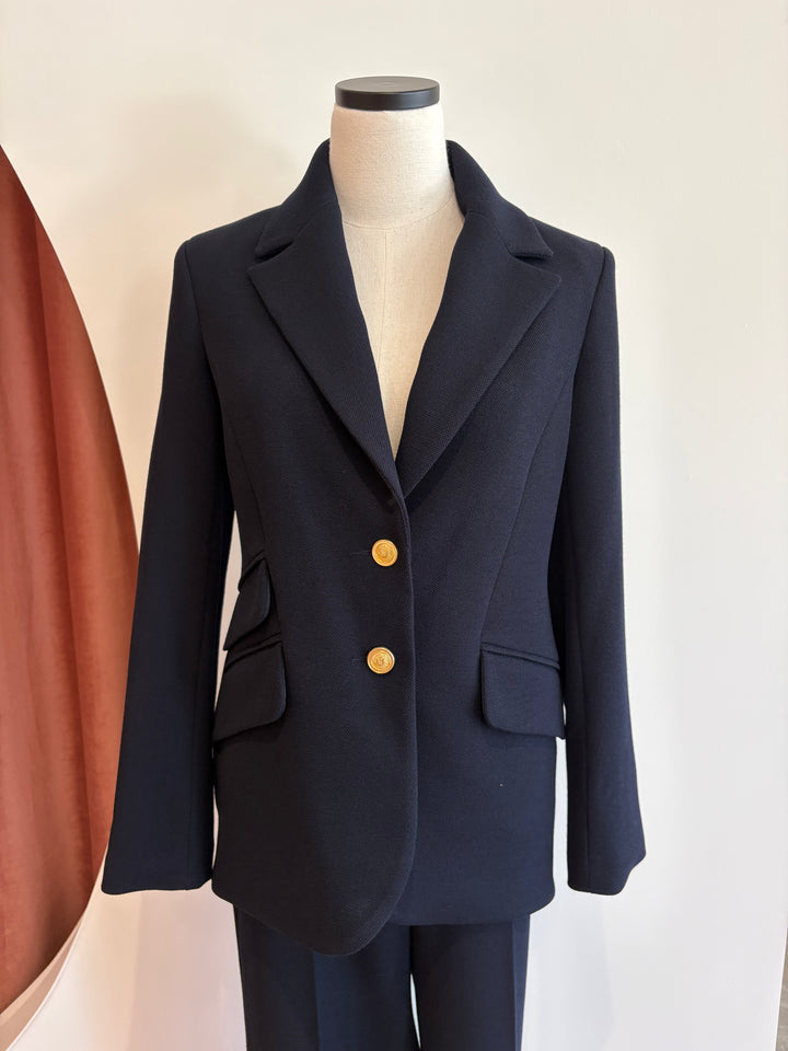 FITTED BLAZER JACKET (NAVY) - IRIS SETLAKWE