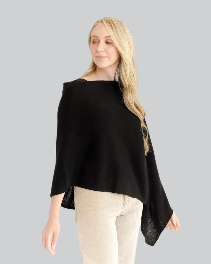 CASHMERE DRESS TOPPER (EBONY) - ALASHAN