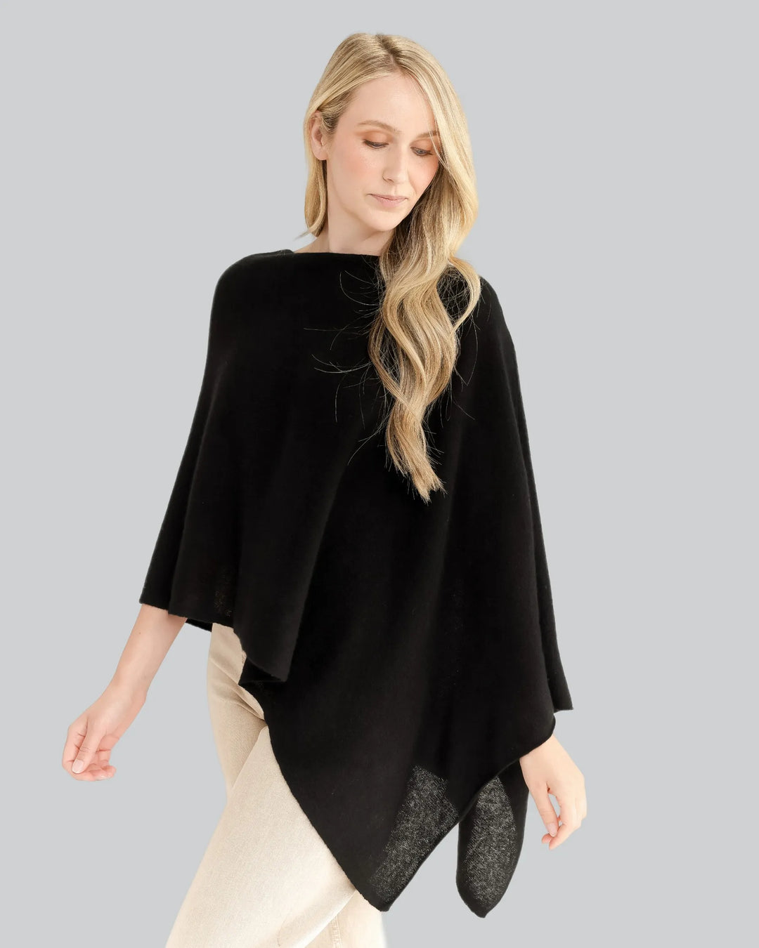 CASHMERE DRESS TOPPER (EBONY) - ALASHAN