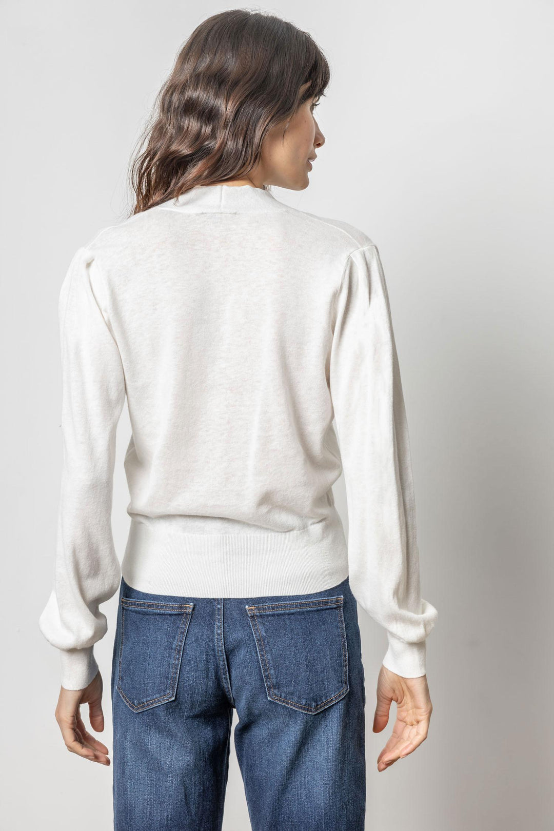LONG SLEEVE SURPLICE SWEATER - LILLA P