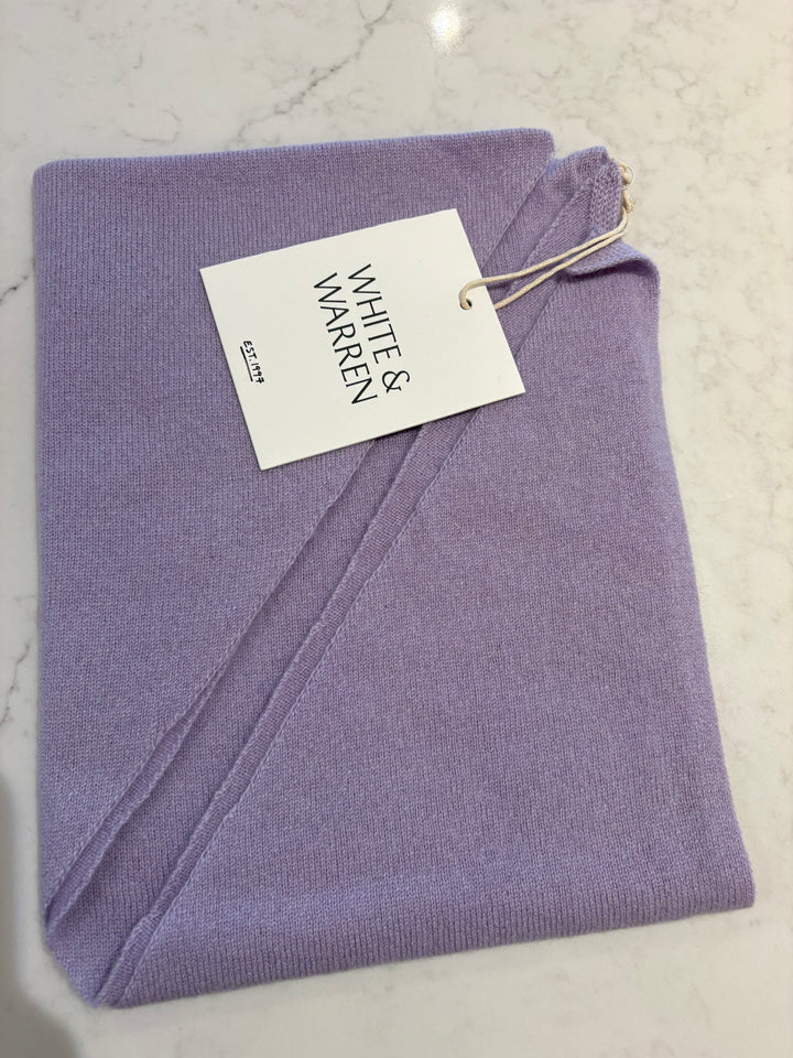 CASHMERE NECKERCHIEF (LAVENDER FOG) - WHITE + WARREN