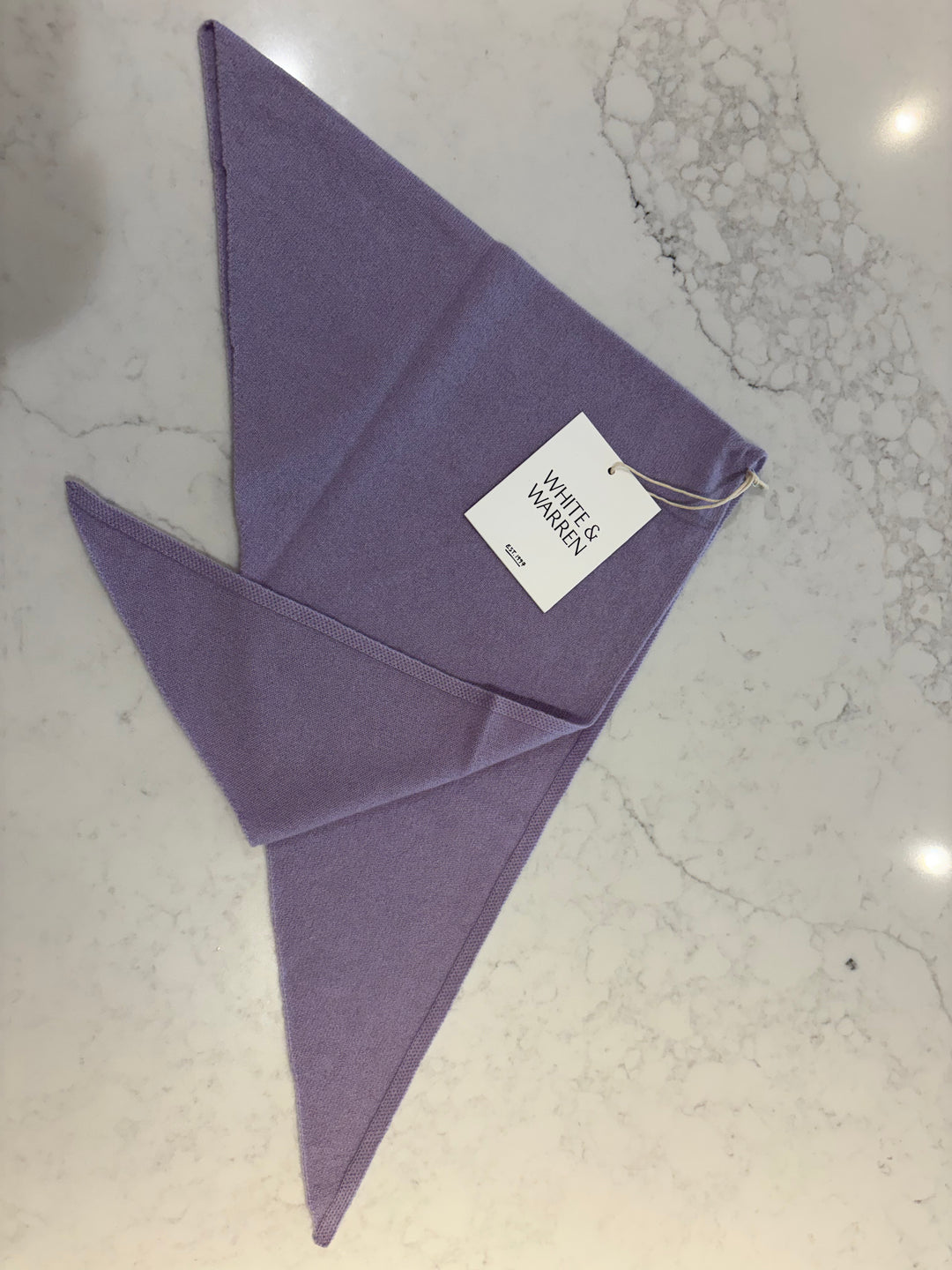 CASHMERE NECKERCHIEF (LAVENDER FOG) - WHITE + WARREN