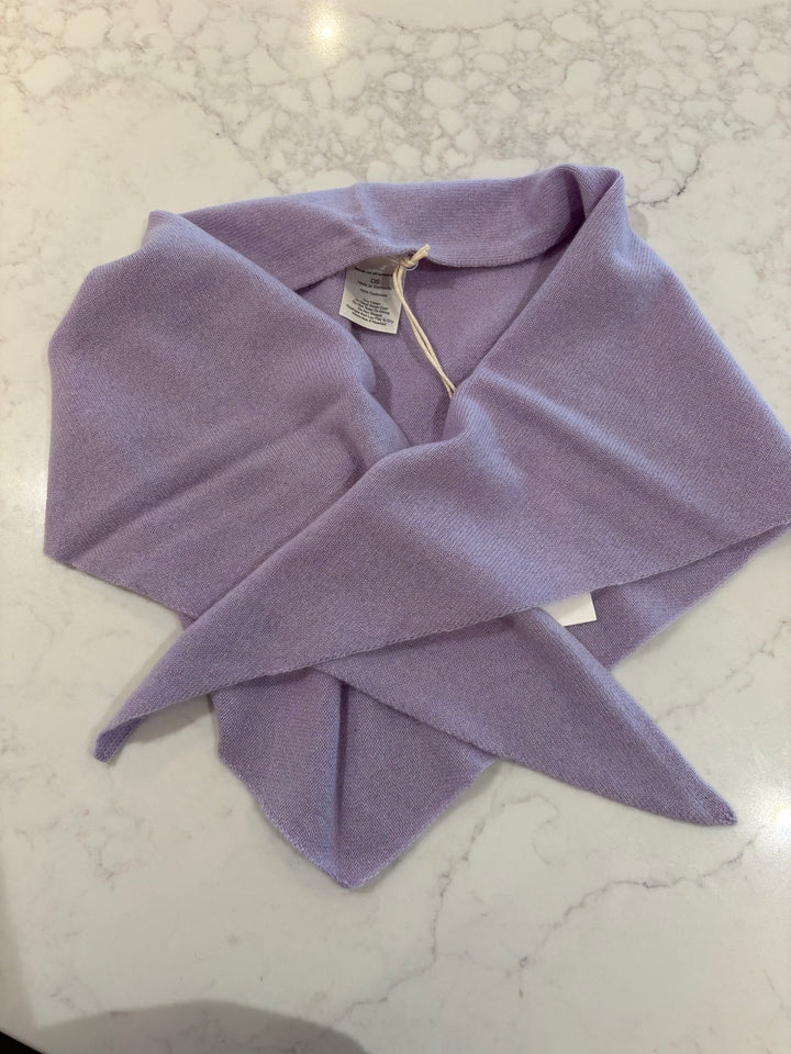 CASHMERE NECKERCHIEF (LAVENDER FOG) - WHITE + WARREN
