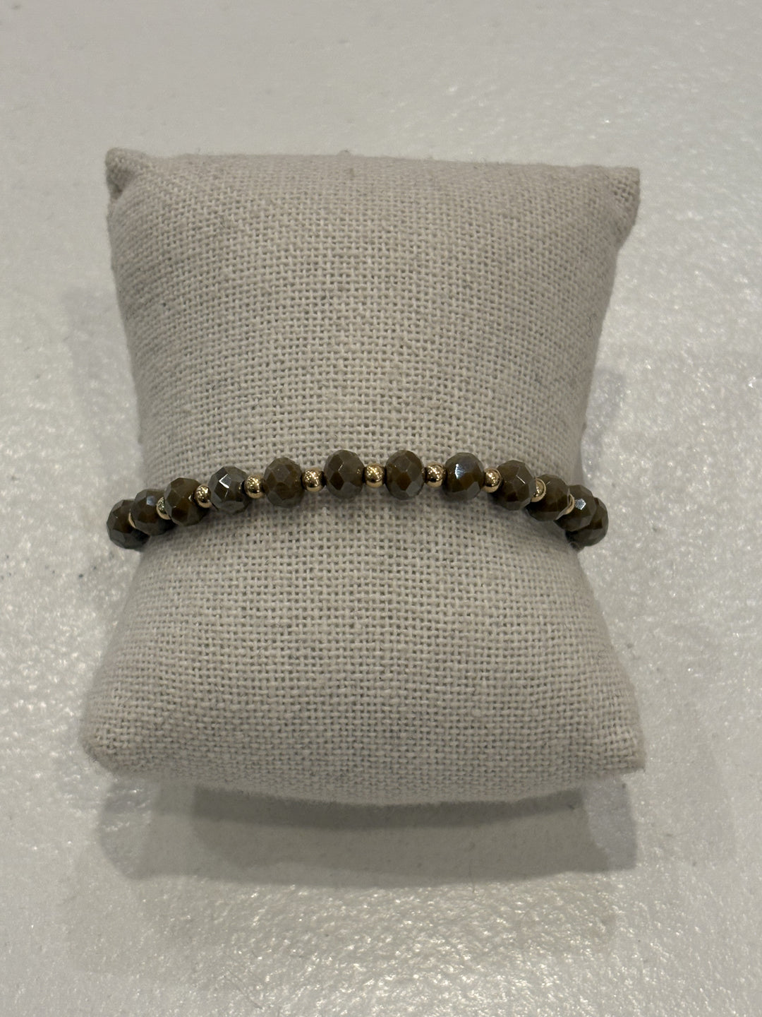 3MM GF CRYSTAL OLIVE BRACELET - BLINCKSTAR