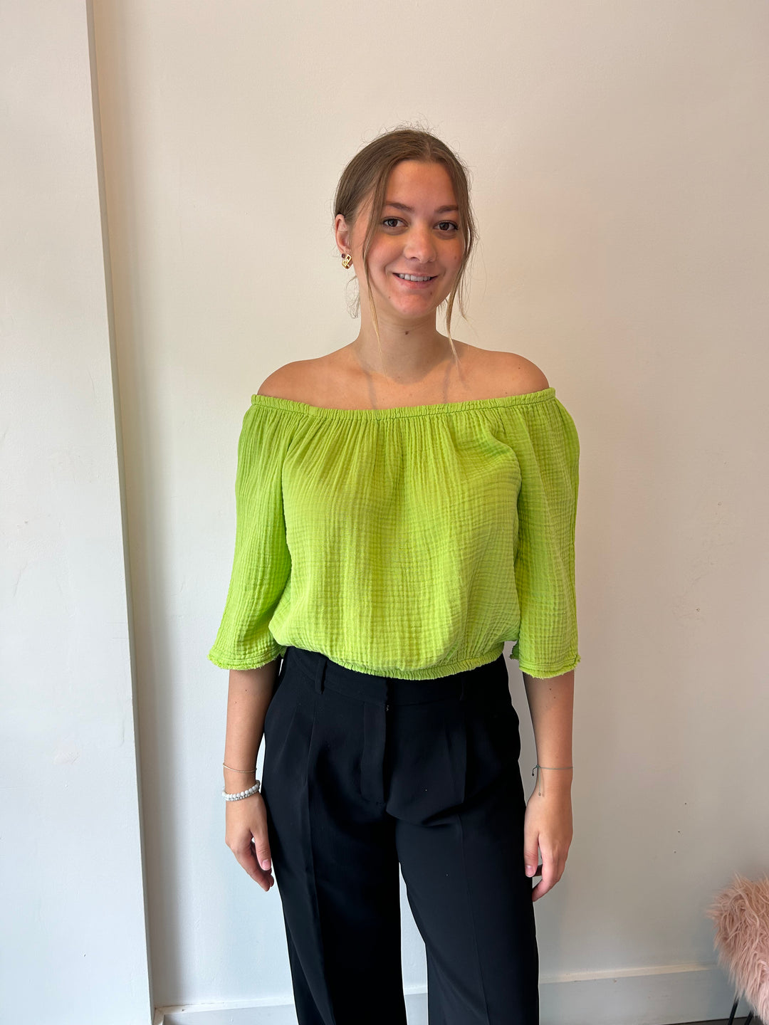 ISABEL CONVERTIBLE GAUZE TOP (LETTUCE) - MICHAEL STARS