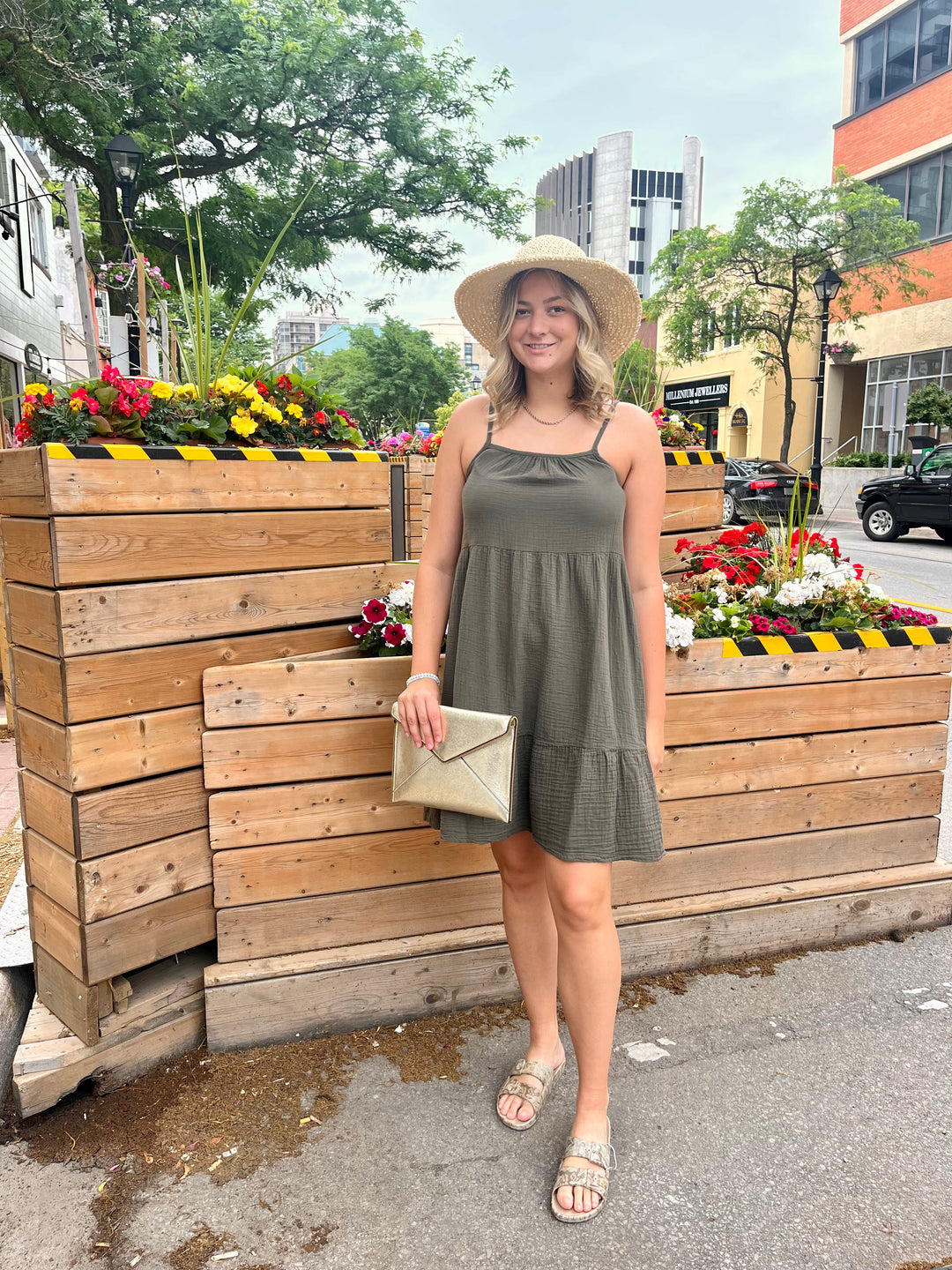 CAMI TIERED DRESS (TROOPS) - BOBI