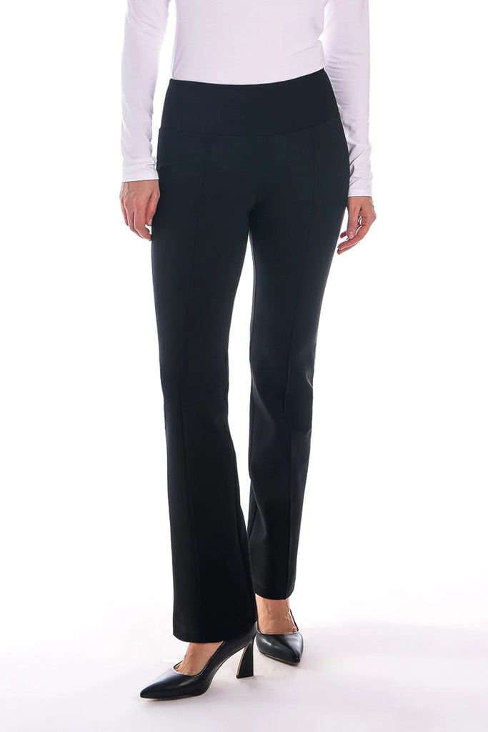 HIGH RISE PONTE FLARE PANT (BLACK) - BRENDA BEDDOME