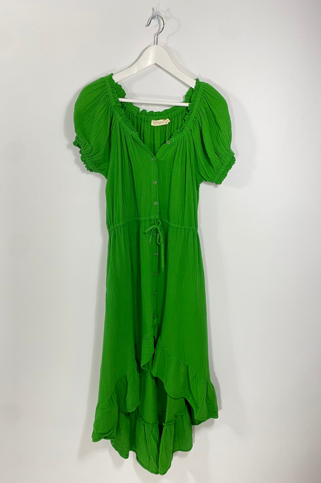 COTTON GAUZE CANN DRESS (GROOVY GREEN) - STARK X Joelle's By Ally COTTON GAUZE CANN DRESS (GROOVY GREEN) - STARK X Joelle's By Ally