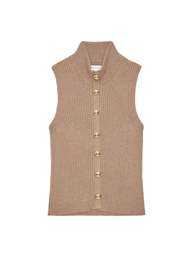 IRA SWEATER VEST (BISCOTTI) - NATION