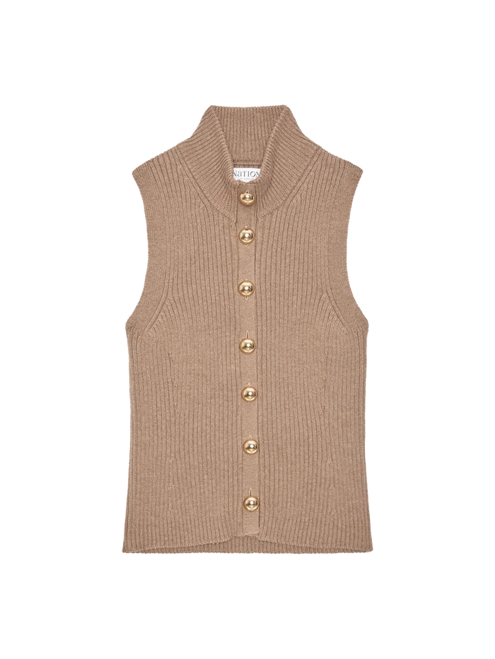 IRA SWEATER VEST (BISCOTTI) - NATION