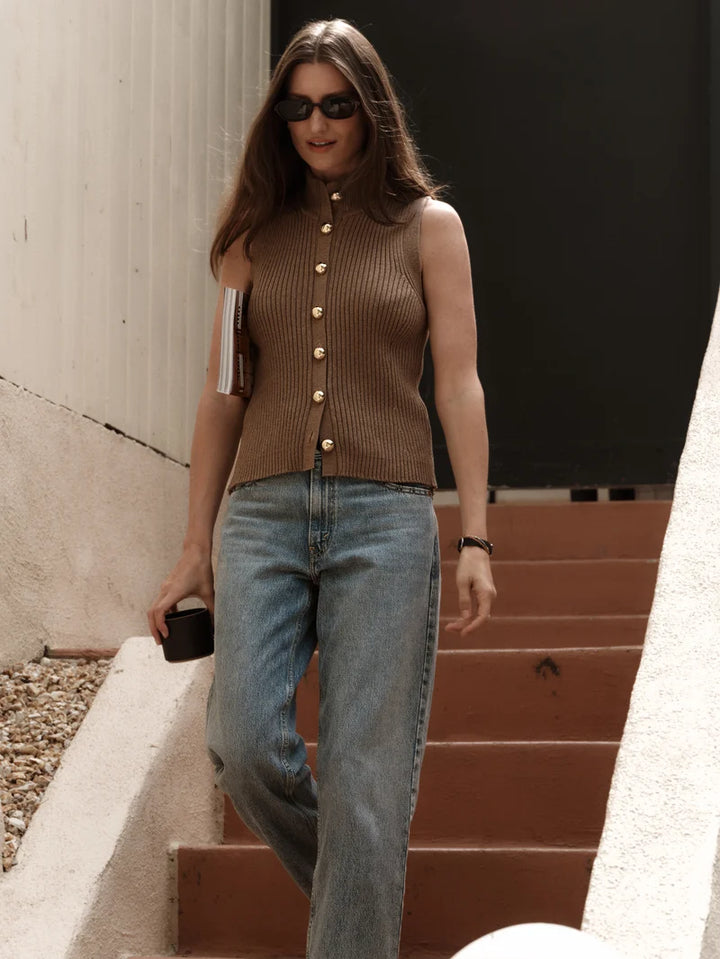 IRA SWEATER VEST (BISCOTTI) - NATION