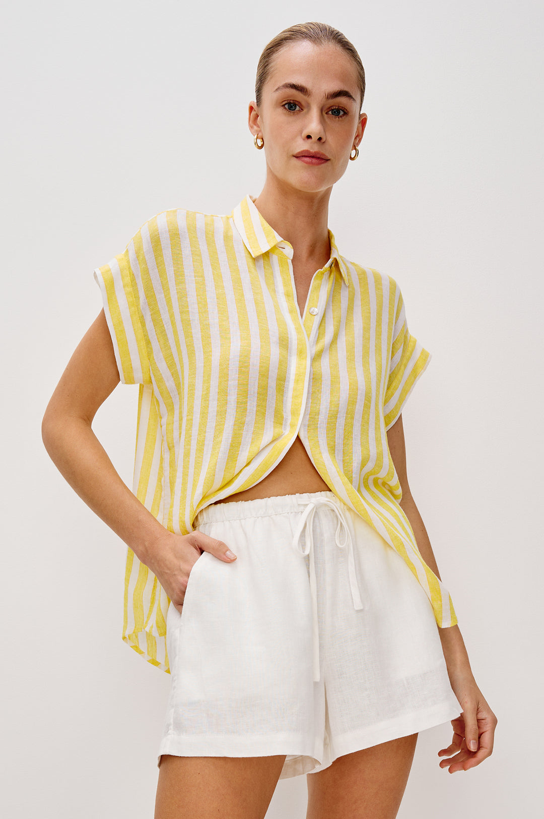 JAMIE BLOUSE (DAFFODIL STRIPE) - RAILS