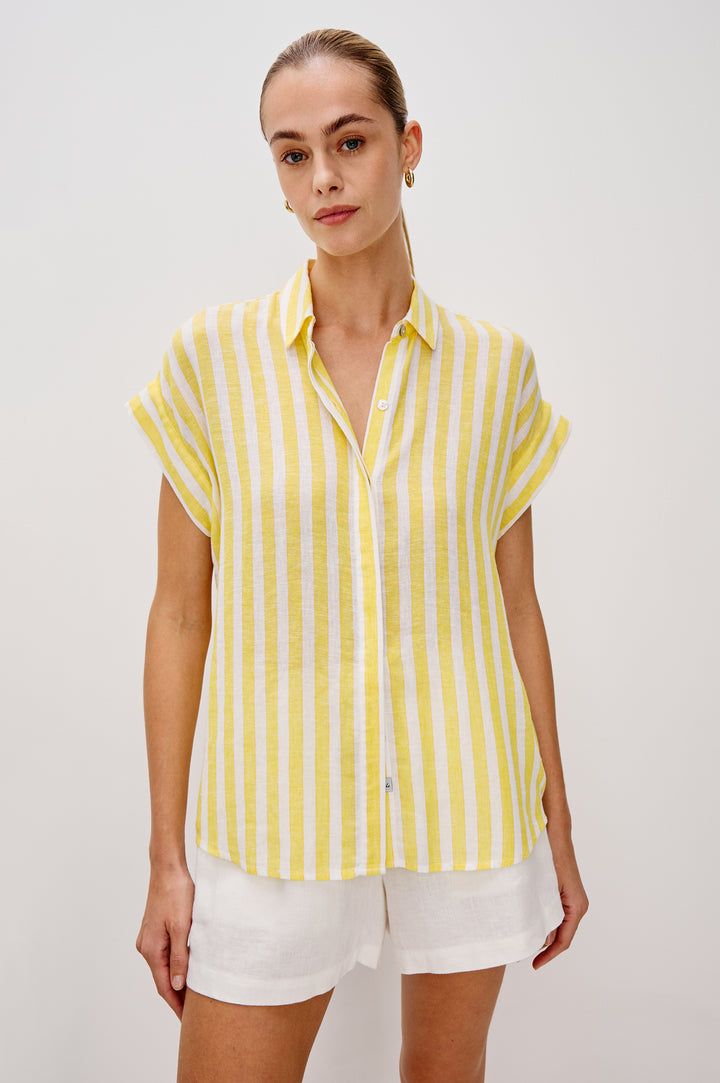 JAMIE BLOUSE (DAFFODIL STRIPE) - RAILS