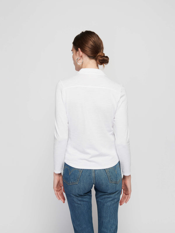 JARAH BUTTON UP TOP (WHITE) - NATION