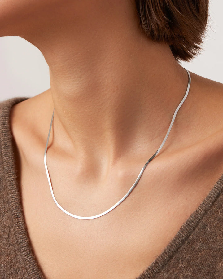 ZEINA SLIM CHAIN (RHODIUM) - JENNY BIRD