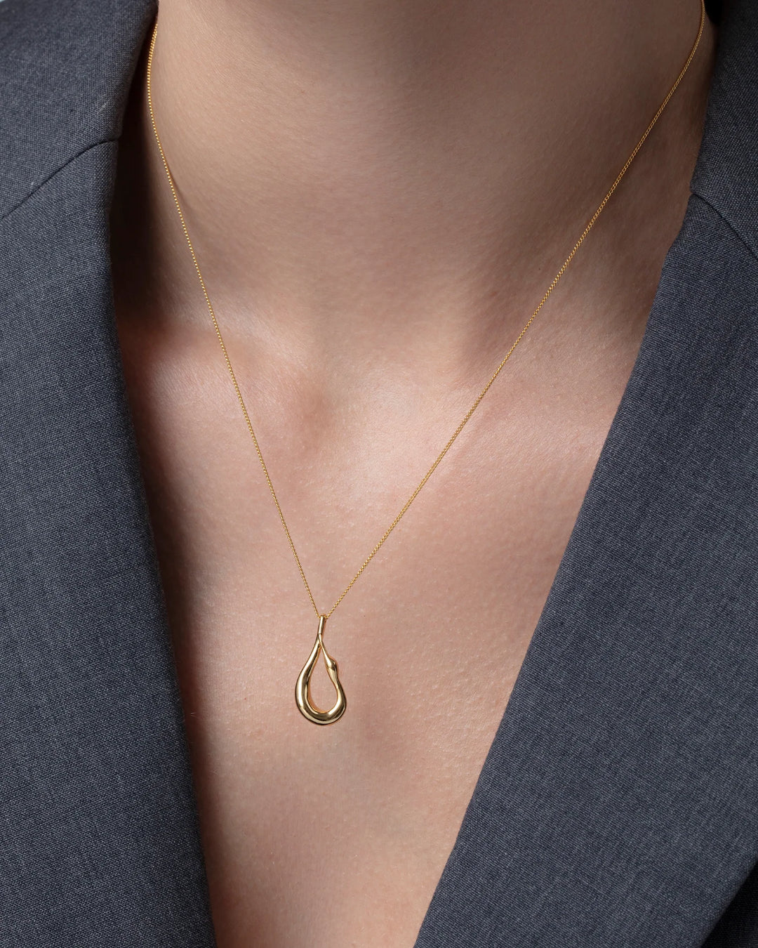 MINI EGRET PENDANT NECKLACE (GOLD) - JENNY BIRD