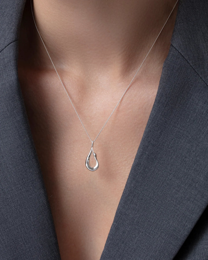 MINI EGRET PENDANT NECKLACE (SILVER) - JENNY BIRD