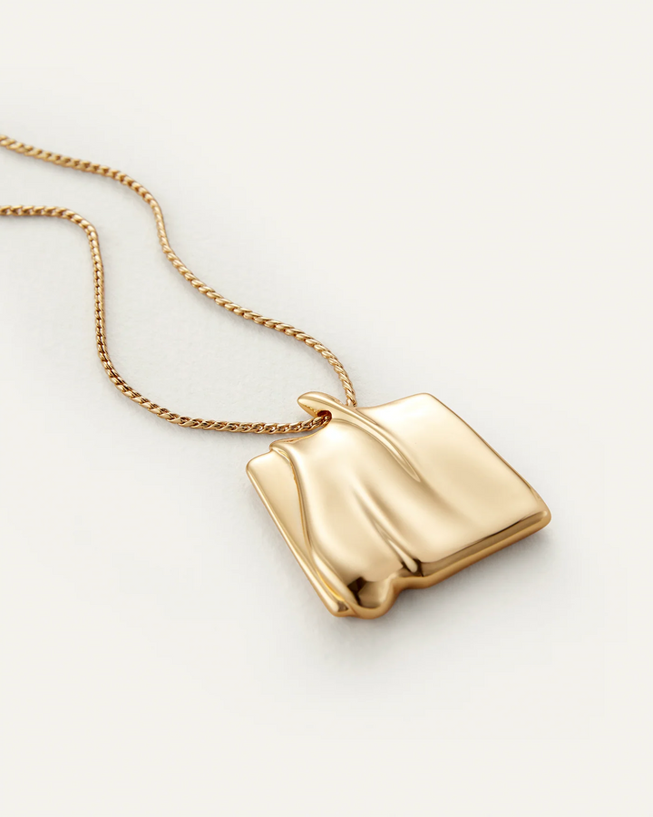 LARGE SUNDRA PENDANT NECKLACE (GOLD) - JENNY BIRD