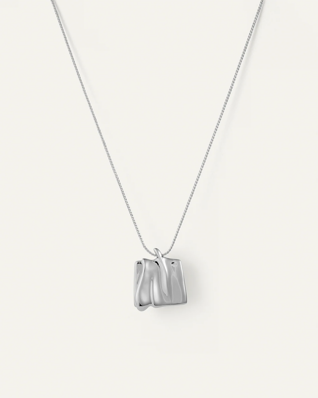 LARGE SUNDRA PENDANT NECKLACE (SILVER) - JENNY BIRD