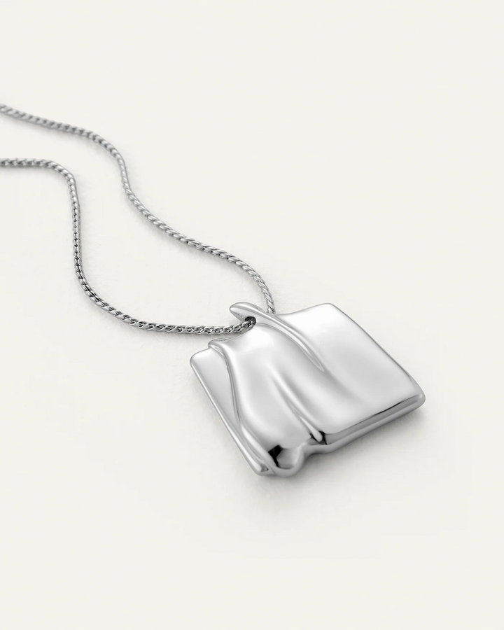 LARGE SUNDRA PENDANT NECKLACE (SILVER) - JENNY BIRD